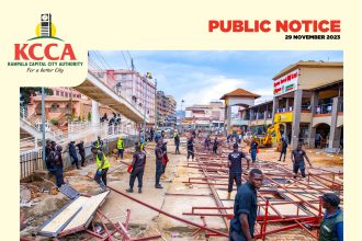 PUBLIC NOTICE: KCCA Stops Continuation Of Illegal Structure