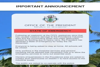 Seychelles President Wavel Ramkalawan Declares State Of Emergency After Explosion, Floods