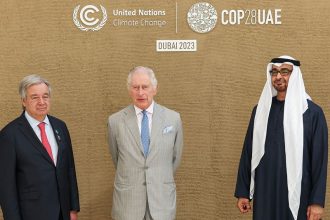 UAE-DUBAI COP28 His Highness Sheikh Mohamed Bin Zayed Al Nahyan & His Majesty King Charles III Open Inaugural Business & Philanthropy Climate Forum