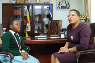 Female Pupil Appears At Well Guarded Gates Of Parliament To Meet Speaker Anita Among