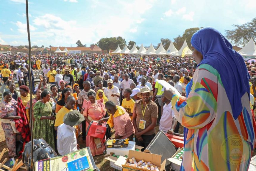 ONC Head Hajjat Namyalo Empowers Greater Masaka Residents With Capital Tools, Endorses President Museveni For Another Term