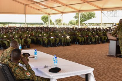 UPDF's Gen. Muhoozi Kainerugaba Lectures Officer Cadets On Servant Leadership