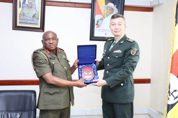 Chief Of Joint Staff Gen. Jack Bakasumba Meets Chinese Military Advisor Col. Zhang Hao To Uganda