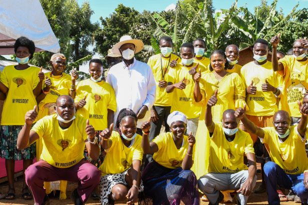 President Museveni Hals Sebei Farmer Koko Rafanisa Kissa For Her Exemplary Use Of Parish Development Model Funds
