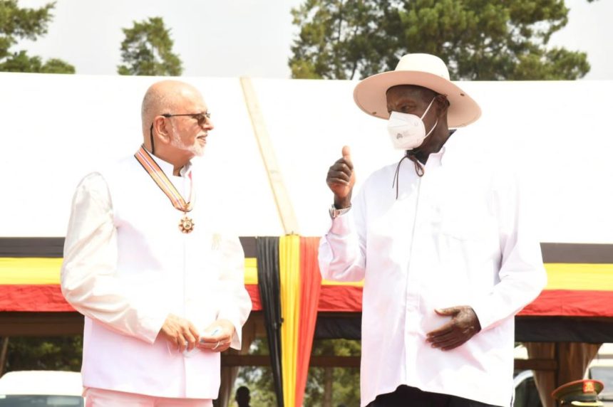 President Museveni Honors Dr. Sudhir Ruparelia With Distinguished Crested Crane Medal For Championing Uganda's Development