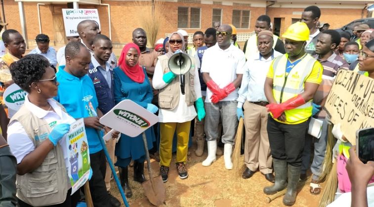 KCCA ED Hajjat Sharifah Buzeki Leads Nakawa In Clean-Up, Rallies Households To Embrace Waste Sorting
