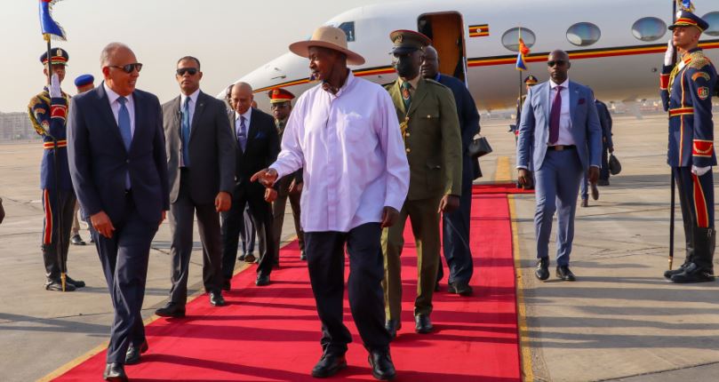 President Museveni Arrives In Cairo For Three Day Working State Visit