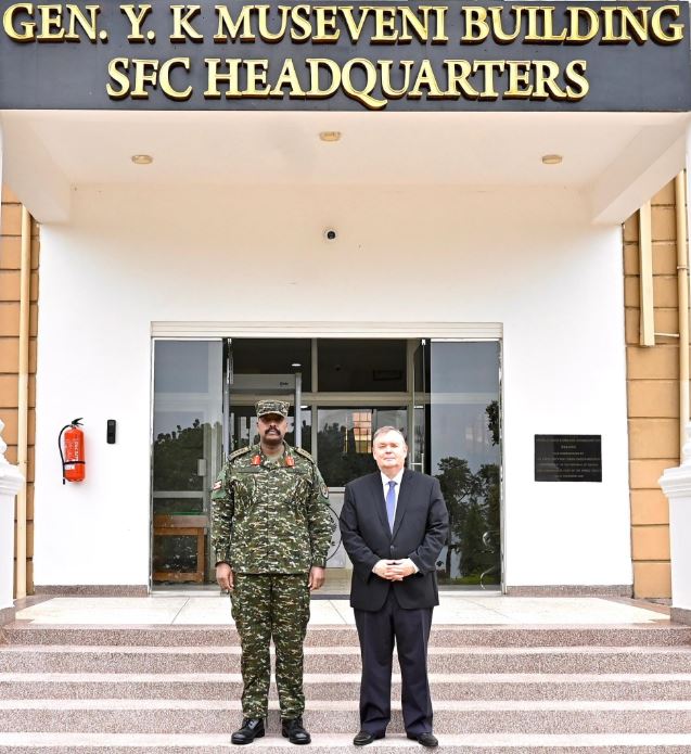 UPDF Gen. Muhoozi Kainerugaba, Russian Ambassador Vladlen Semivolos Discuss Bilateral Ties