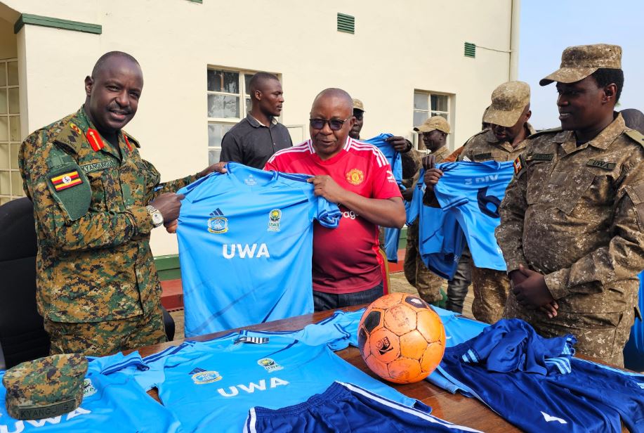 Uganda Wildlife Authority Donates Sports Gear to UPDF 3 Division Ahead of CDF Cup Tournament