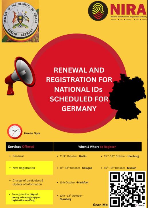 NIRA Conducts Mass Registration For Ugandans In Germany