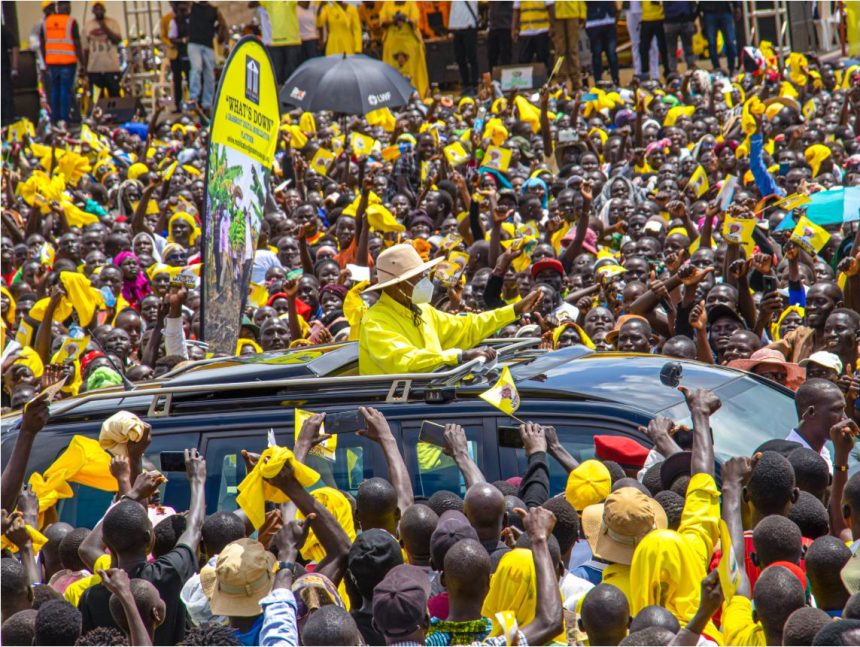 President Museveni Interacting With His Supporters In Adjumani