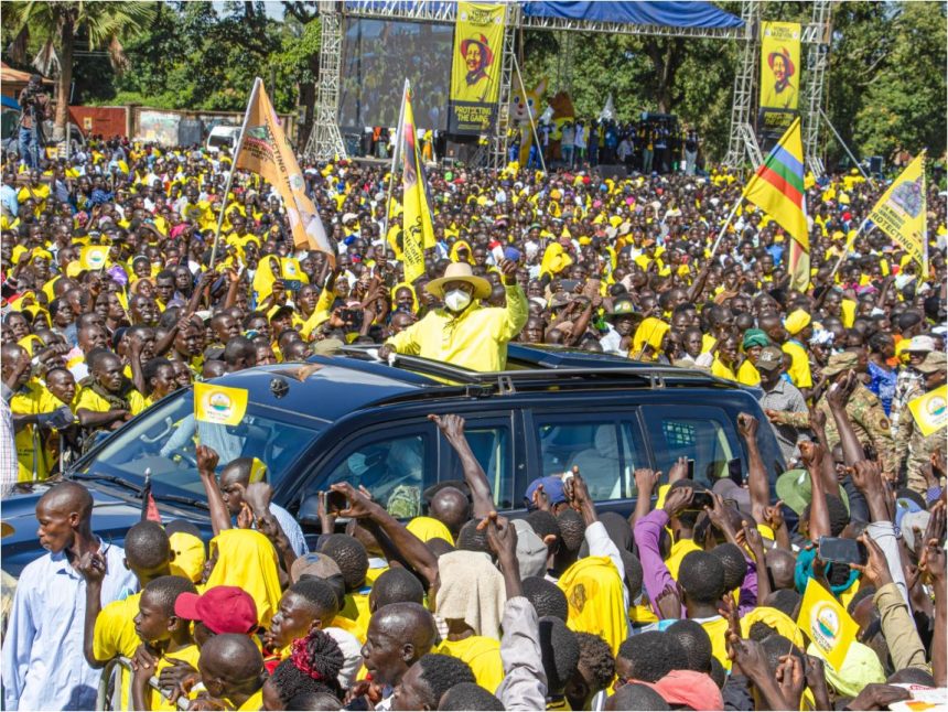 Museveni Campaigning in Omoro District