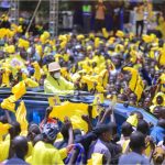 Museveni With His Supporters at Pajule Primary School In Pader District