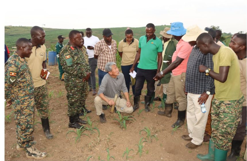 UPDF Partners With Japanese Expert To Introduce Drought-Resistant Farming Technology at Kabamba Farm